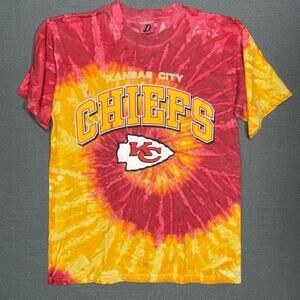 Vintage Kansas City Chiefs Tie Dye Shirt Large Graphic Shirt Dynasty Red Yellow